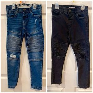 Fashionable skinny boy jeans Cotton on. Size 7 black OR blue pair